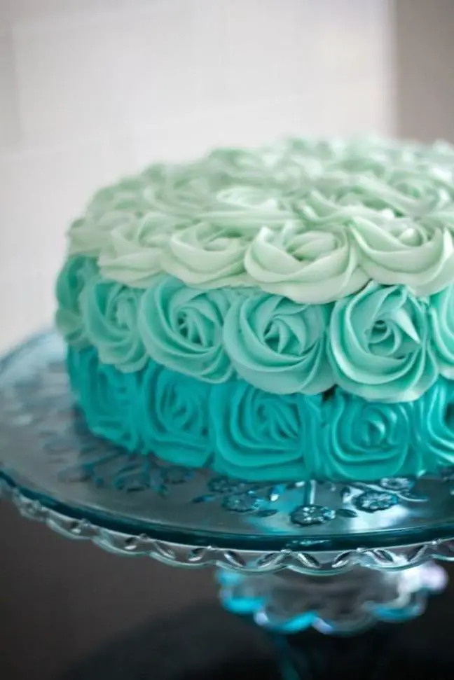 blue girl birthday cake