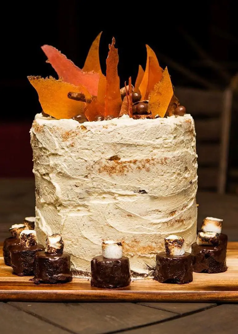 bonfire birthday cake