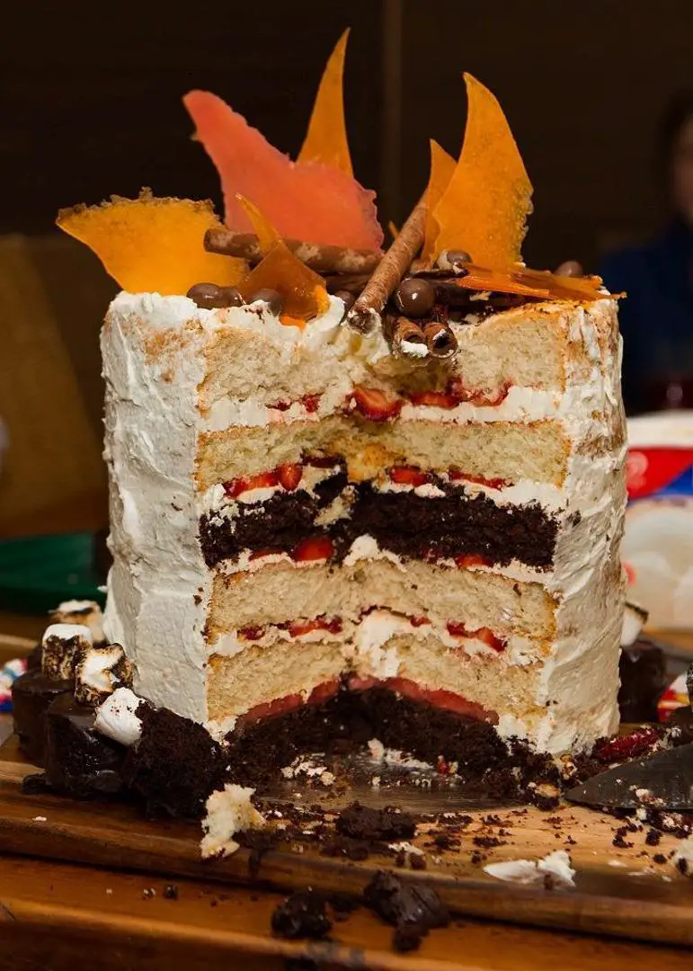 bonfire birthday cake
