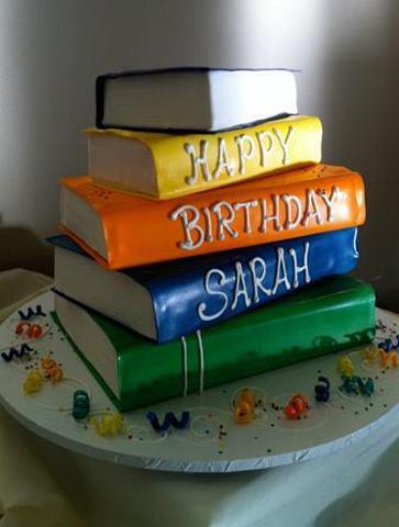 Book themed birthday cakes