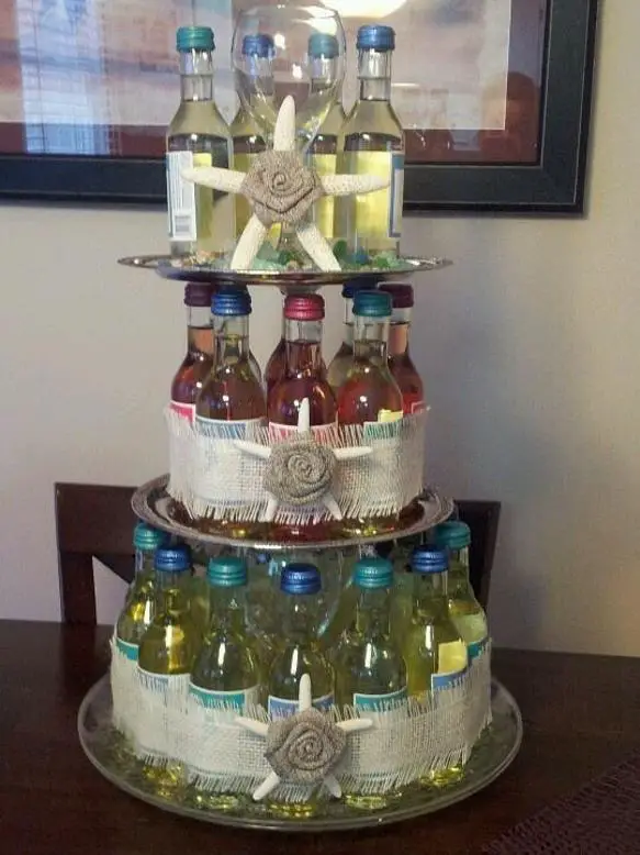 bottle of wine birthday cake
