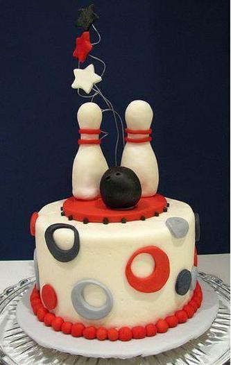 bowling pin birthday cake