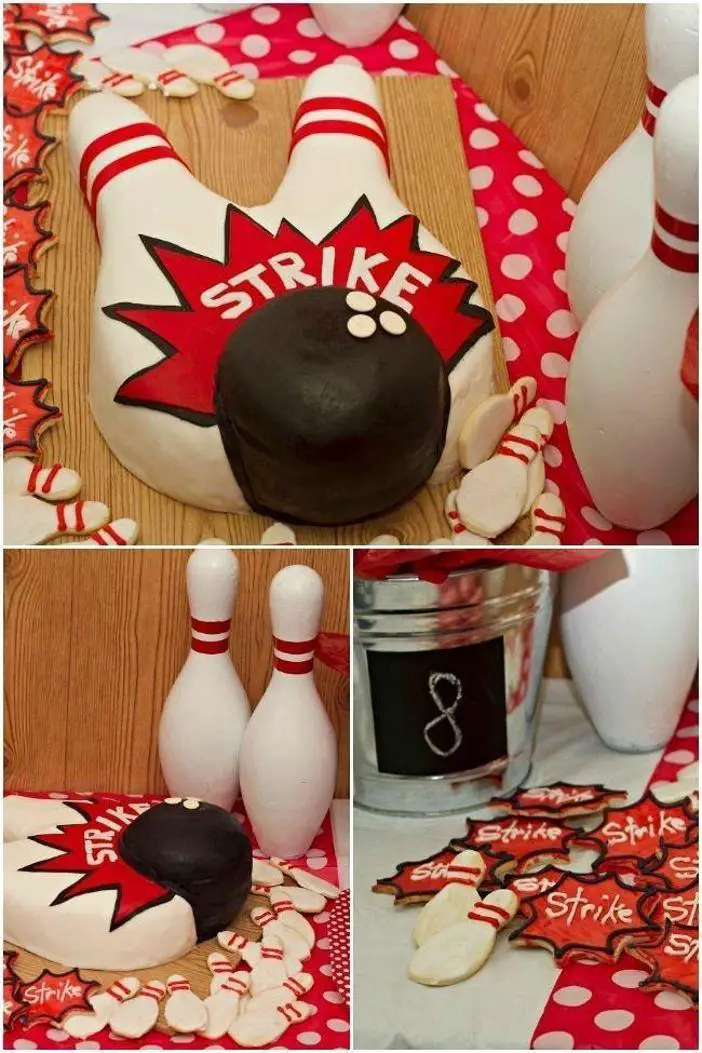 bowling pin birthday cake