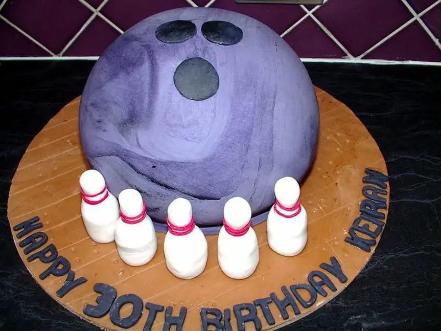 bowling pin birthday cake