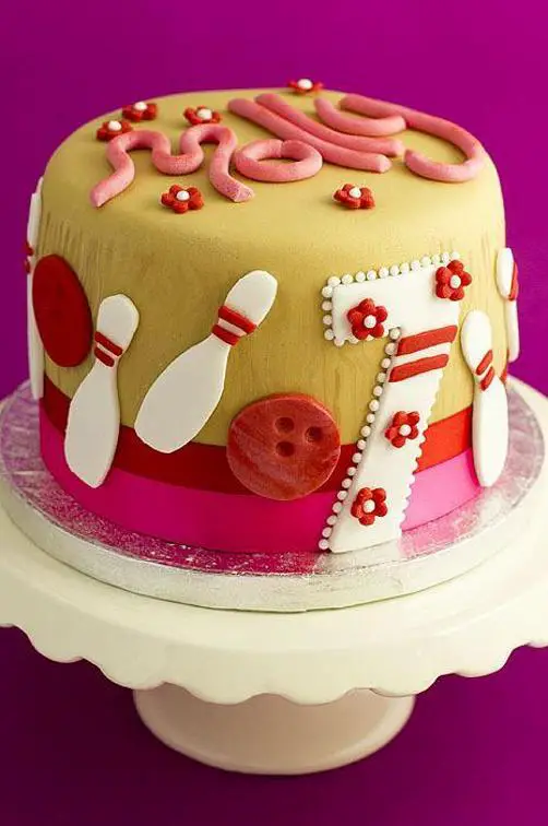 bowling pin birthday cake
