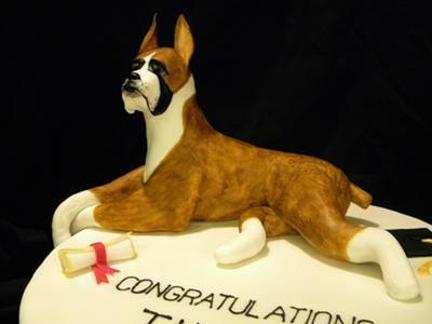 boxer dog birthday cake