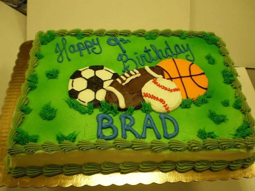 boys sports birthday cake