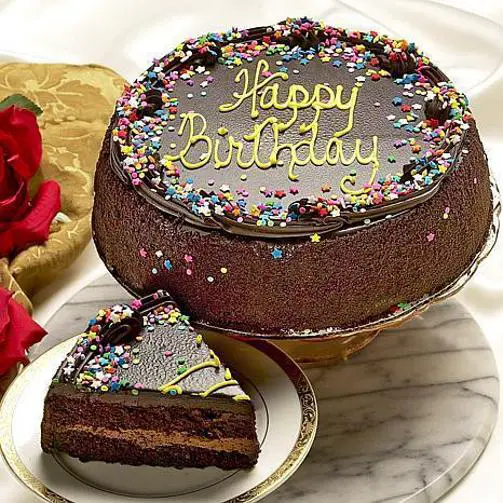 brown birthday cake