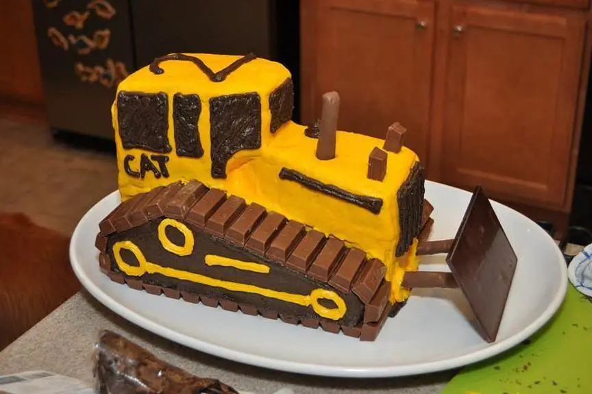 bulldozer birthday cake