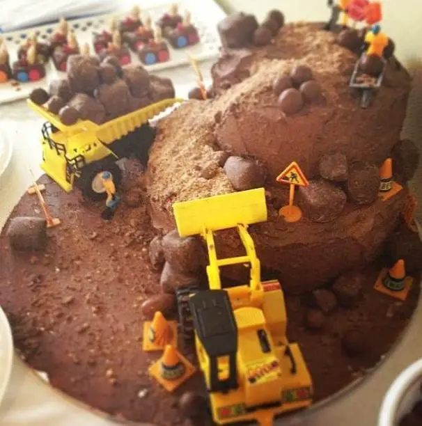 bulldozer birthday cake