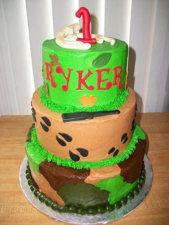 camo birthday cakes for kids