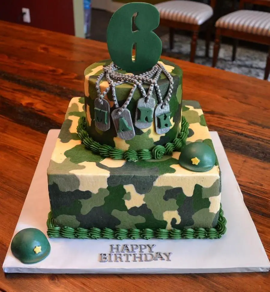 camo birthday cakes for kids