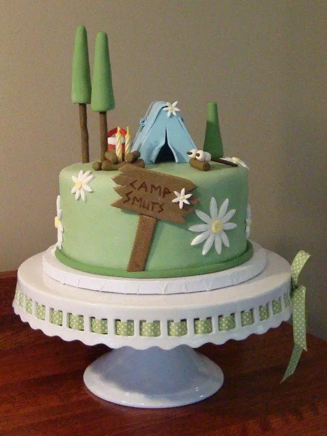 campout birthday cake
