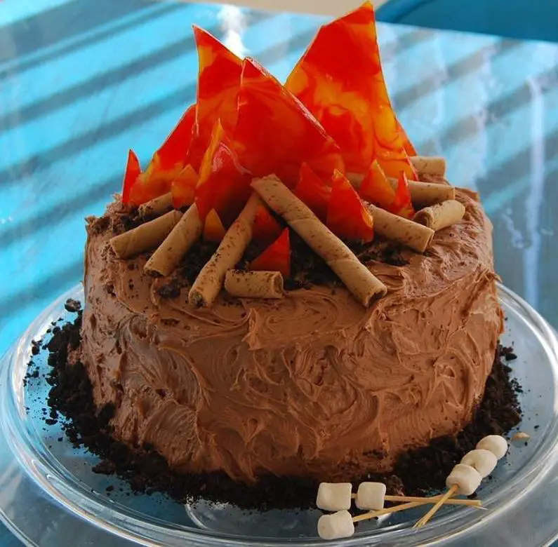 campout birthday cake
