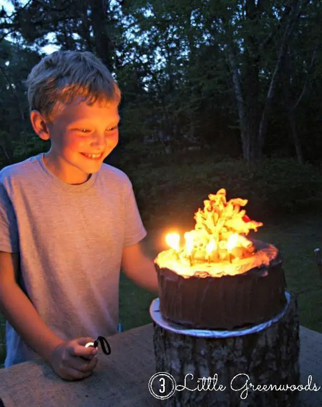 campout birthday cake