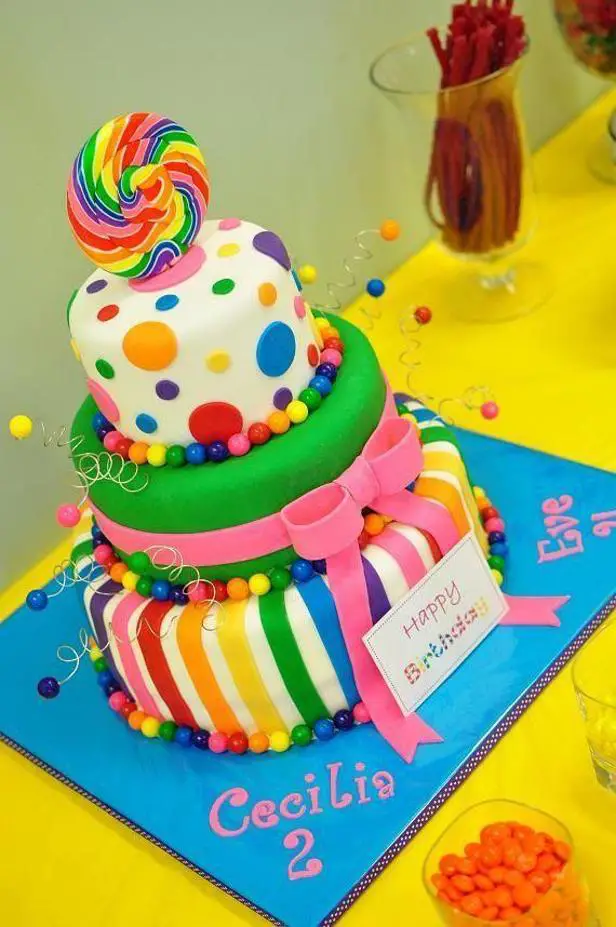 candyland birthday party cakes