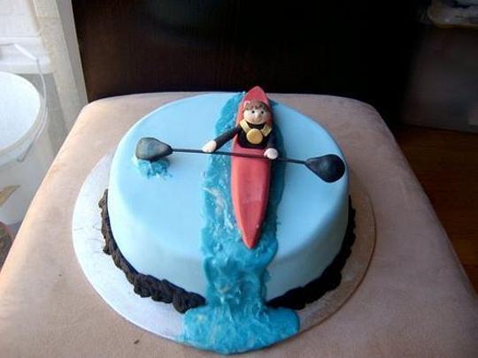canoe birthday cake