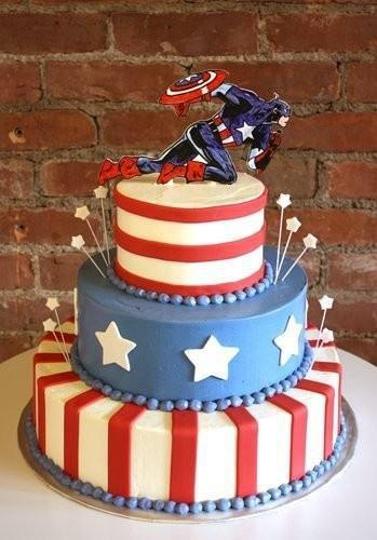 captain america birthday cakes
