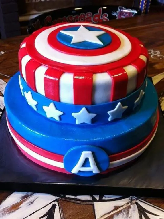 captain america birthday cakes
