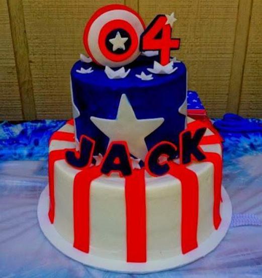 captain america birthday cakes