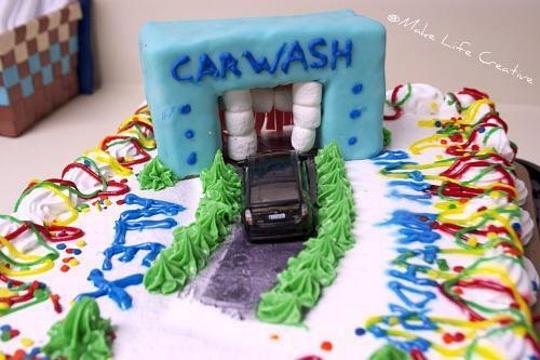 car wash birthday cake