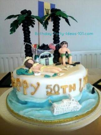 caribbean themed birthday cakes