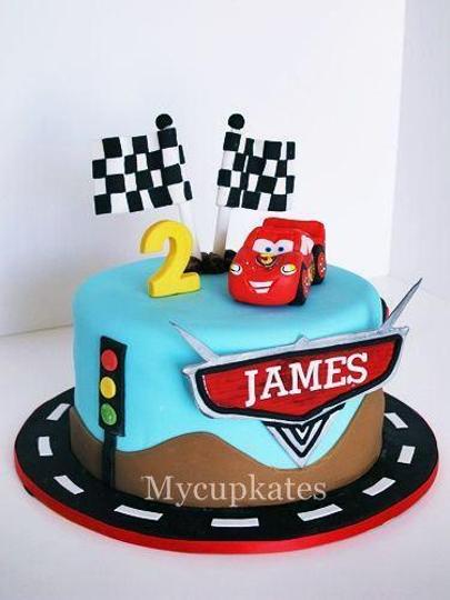 Cars 2nd birthday cake - TheSmartCookieCook