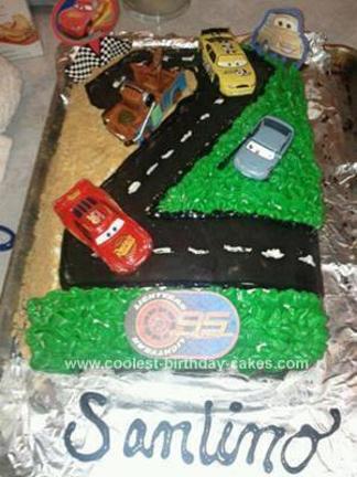 cars 2nd birthday cake