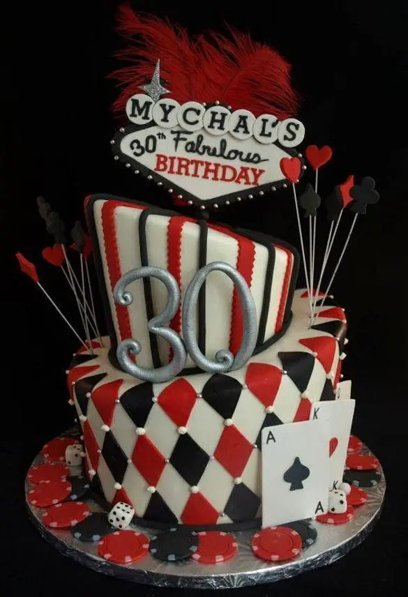casino themed birthday cakes