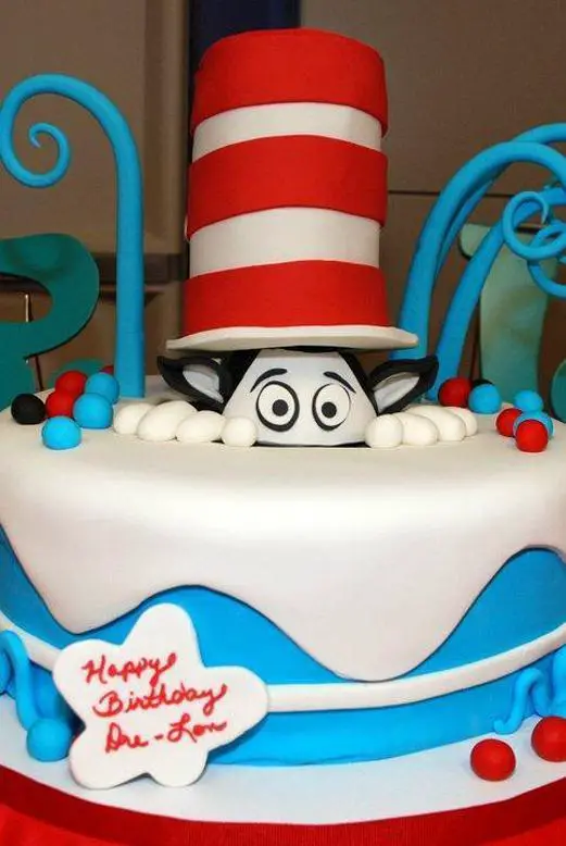 cat and the hat birthday cakes