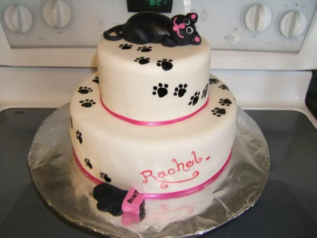 cat design birthday cake