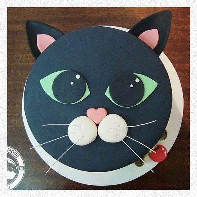 cat face birthday cake
