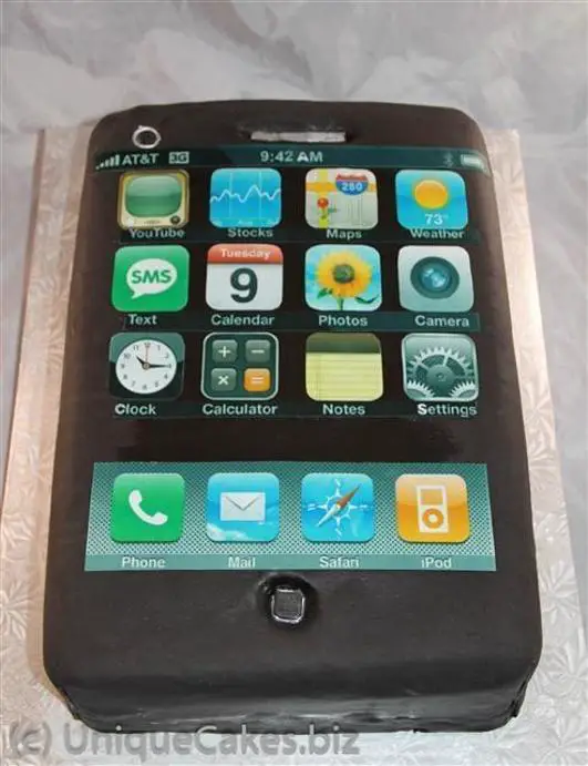 cell phone birthday cake