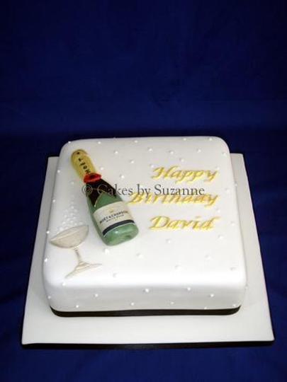 champagne bottle birthday cake