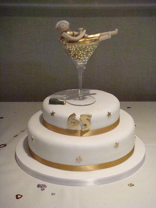 champagne glass birthday cake