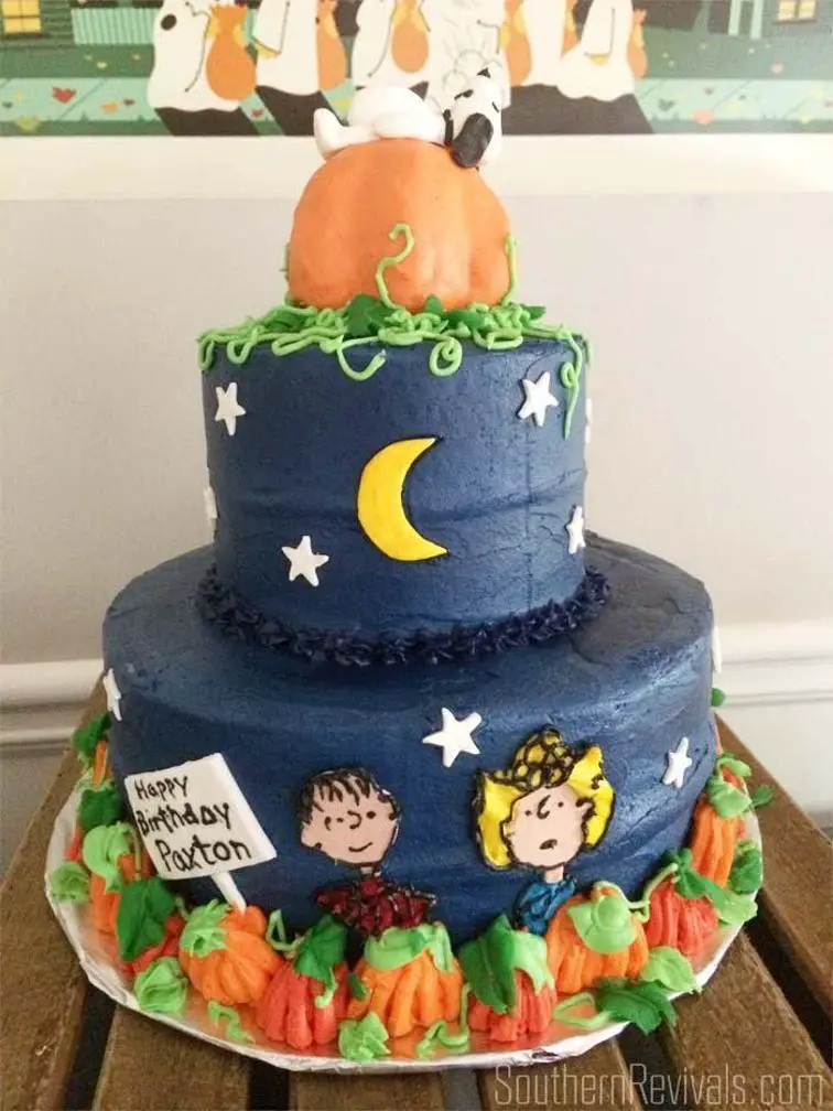 charlie brown birthday cake