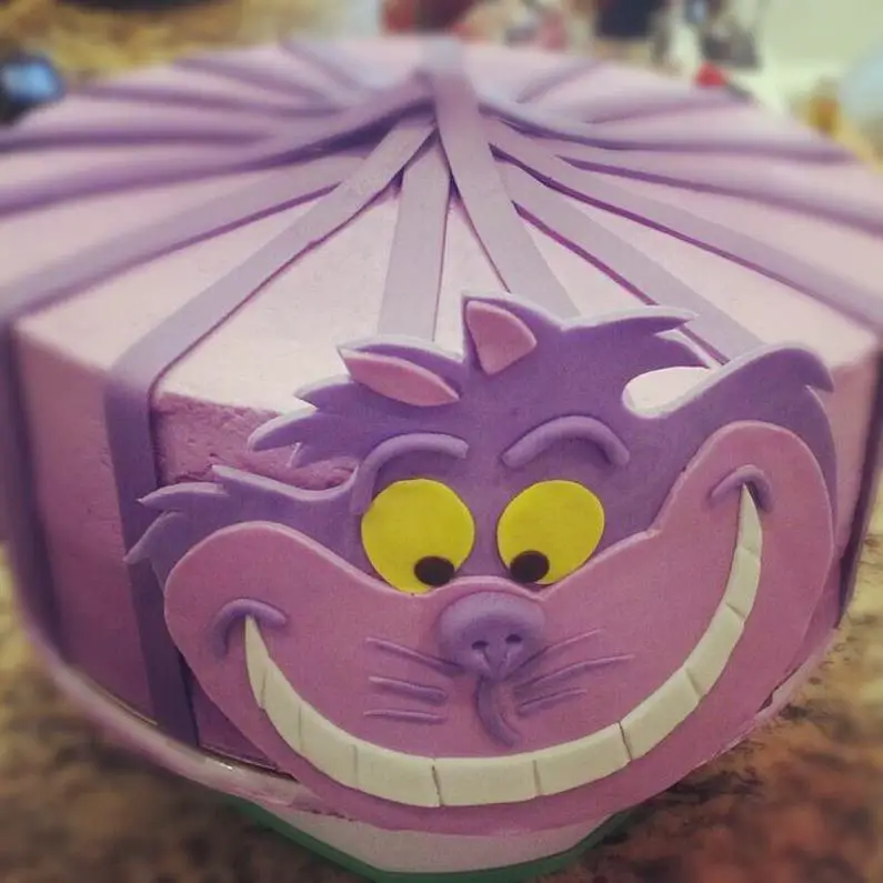 cheshire cat birthday cake