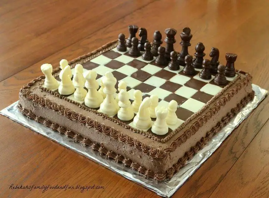 chess board birthday cake