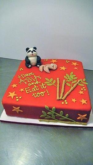 chinese themed birthday cake