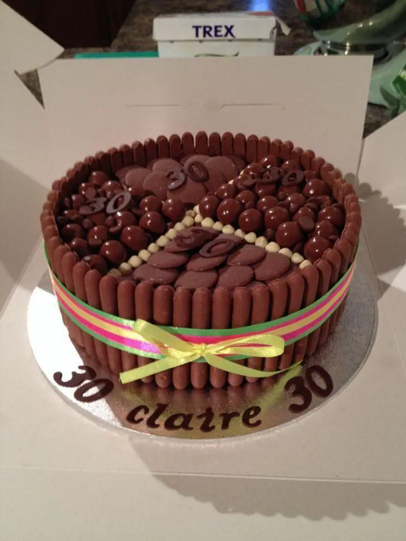 chocolate 30th birthday cake