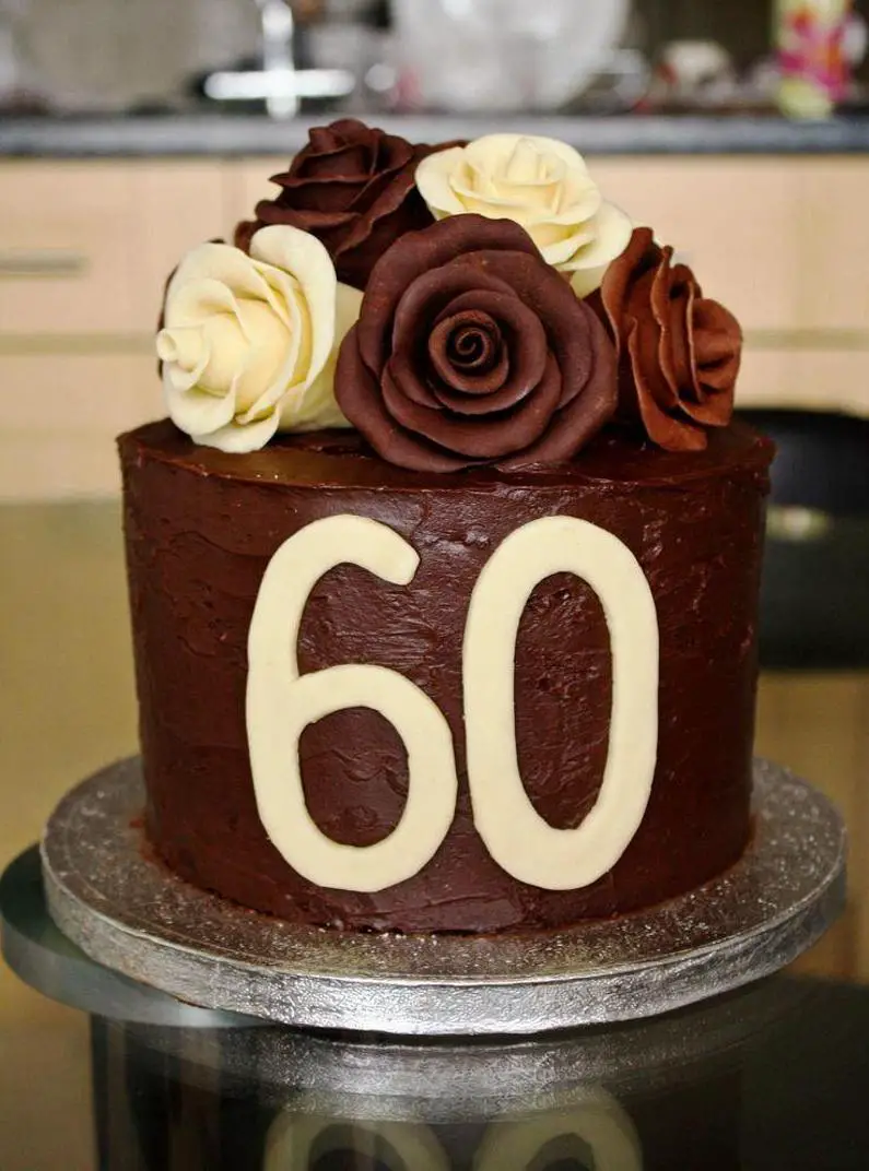 chocolate 60th birthday cake