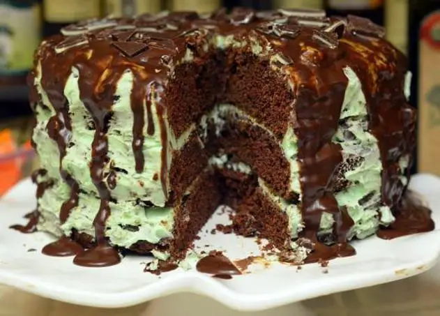 chocolate mint birthday cake