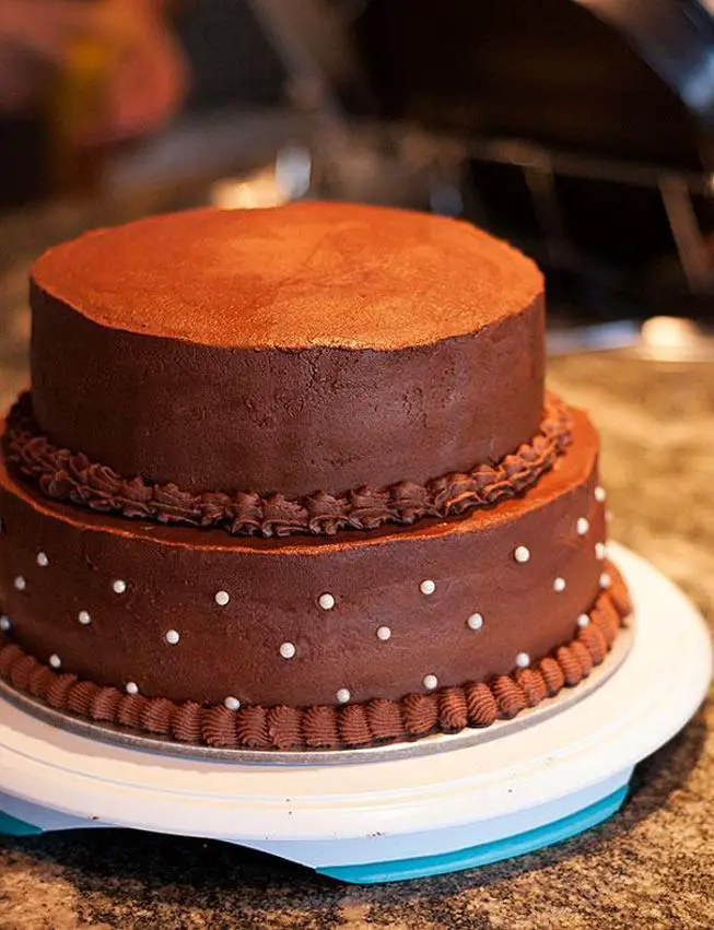 chocolate tiered birthday cake