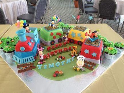 choo choo train birthday cake