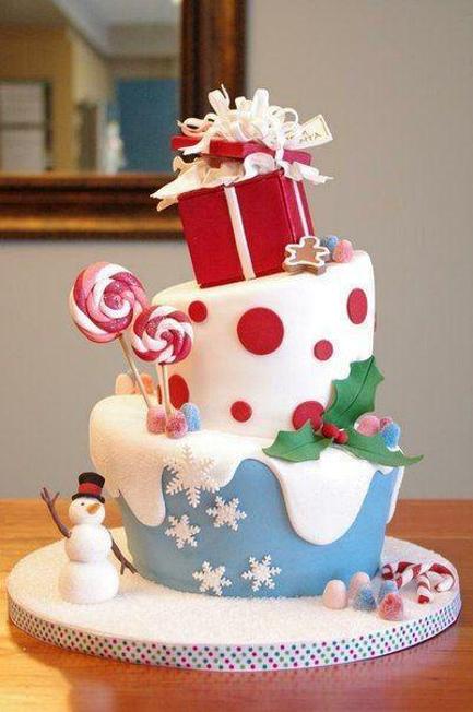 christmas themed birthday cakes