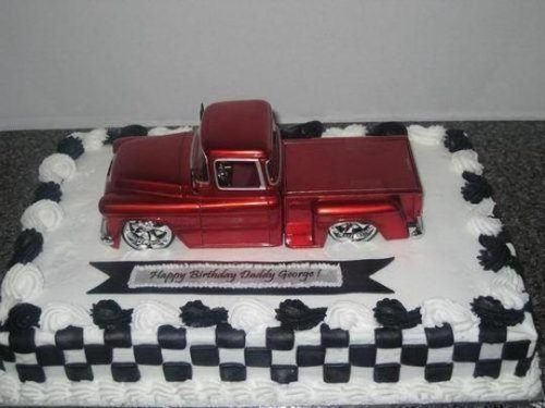 Classic car birthday cake