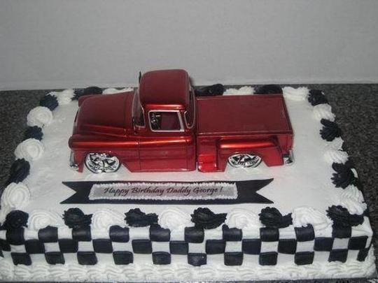 classic car birthday cake