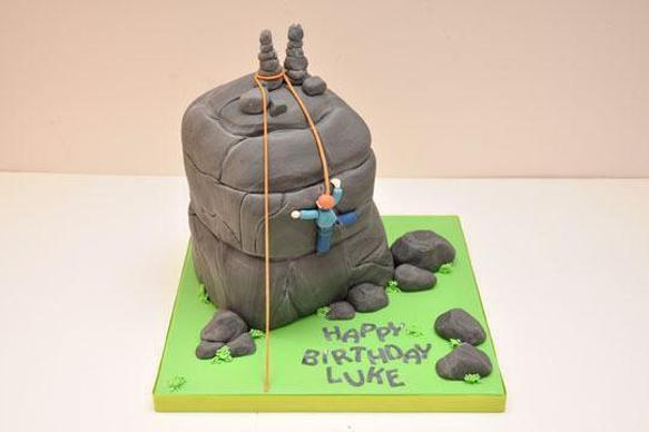 Climbing birthday cake