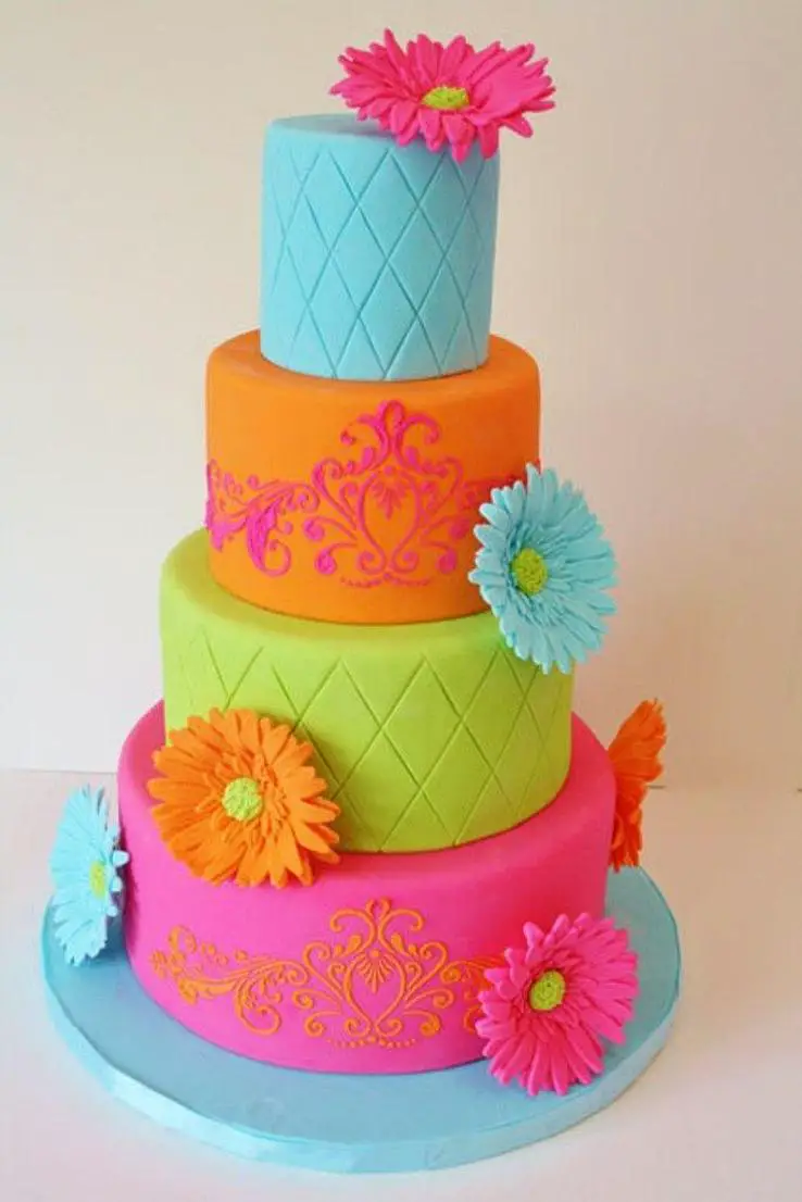 colourful birthday cakes
