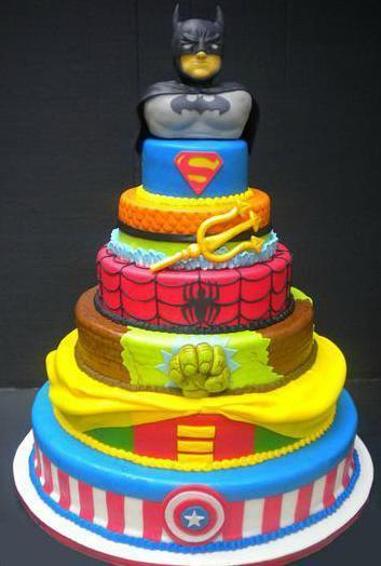 comic book birthday cake